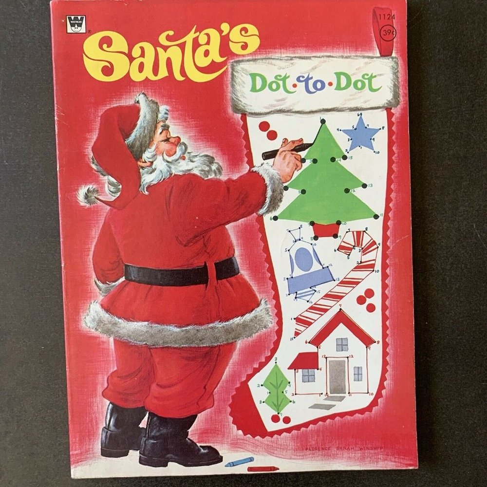 Vintage Christmas Santas dot to dot coloring book